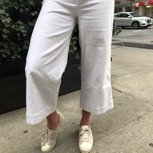 White crop Madewell jeans
